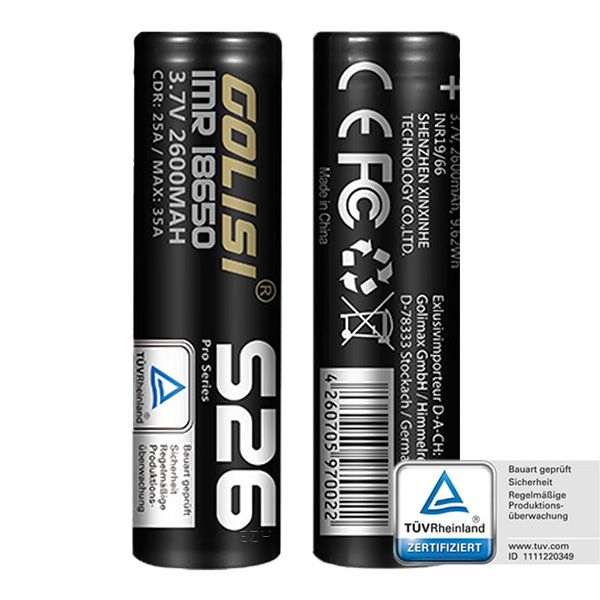 Golisi S26 18650 35A 2600mAh Akku
