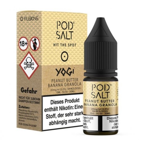Pod Salt Fusion Peanut Butter Granola Bar 10ml