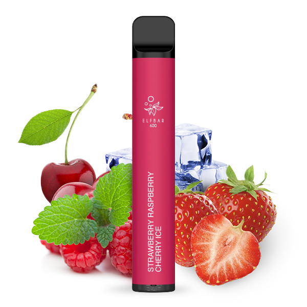 Elfbar 600 Strawberry Raspberry Cherry Ice Einweg E-Zigarette