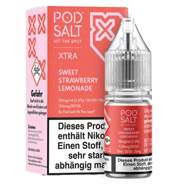 Pod Salt Xtra Sweet Strawberry Lemonade Nikotinsalz Liquid 10ml