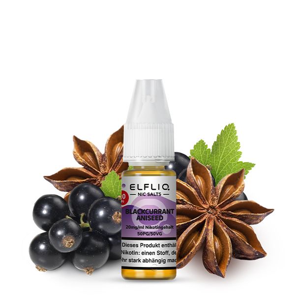 ELFBAR ELFLIQ Blackcurrant Aniseed Nikotinsalz Liquid 10ml