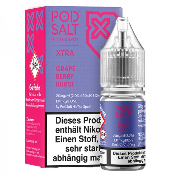 Pod Salt Xtra Grape Berry Burst Nikotinsalz Liquid 10ml