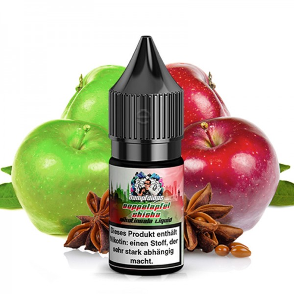 Dampfdidas Doppel Apfel Shisha Nikotinsalz Liquid 10ml