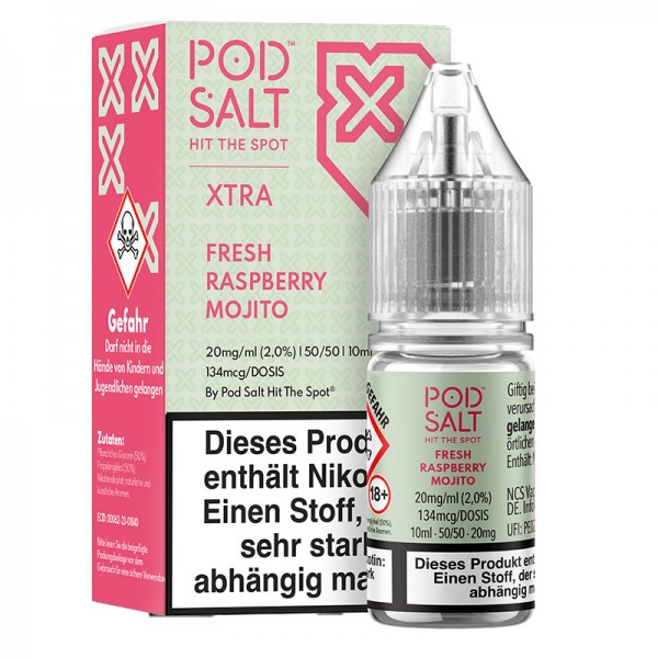 Pod Salt Xtra Fresh Raspberry Mojito Nikotinsalz Liquid 10ml