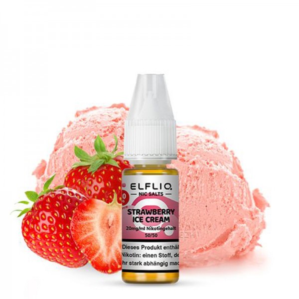 ELFBAR ELFLIQ Strawberry Ice Cream Nikotinsalz Liquid 10ml