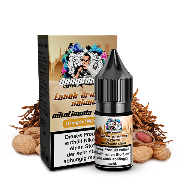 Dampfdidas Tabak Erdnuss Deluxe Nikotinsalz Liquid 10ml